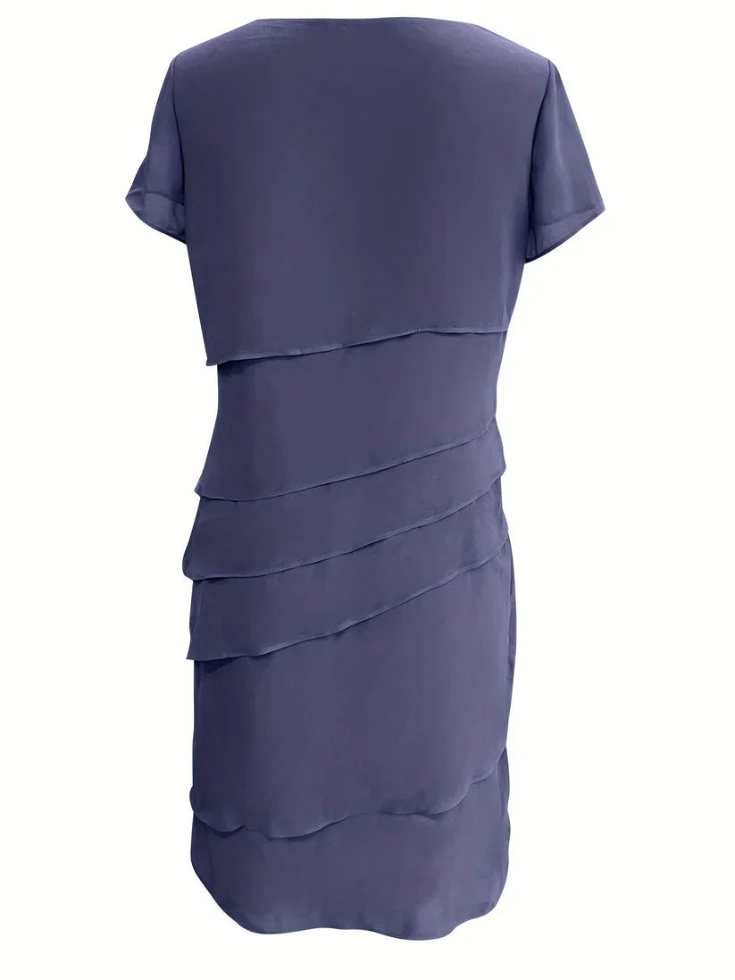 Naomy Layered Elegance Cocktail Dress