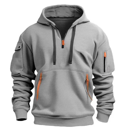 Nigel Men's Hoodie with Zipper Details