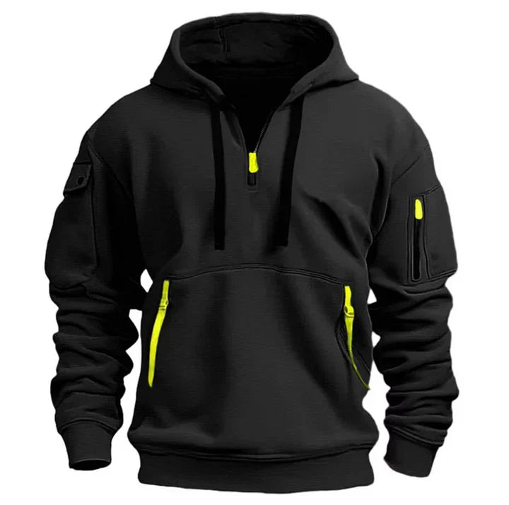 Nigel Men's Hoodie with Zipper Details