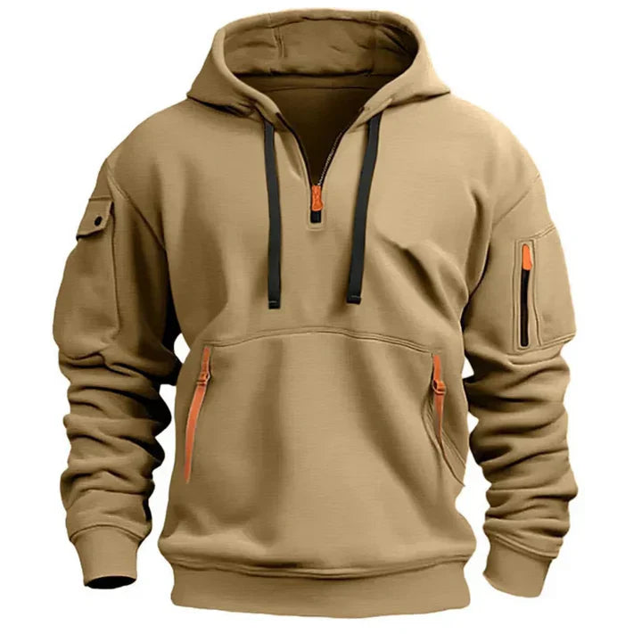 Nigel Men's Hoodie with Zipper Details