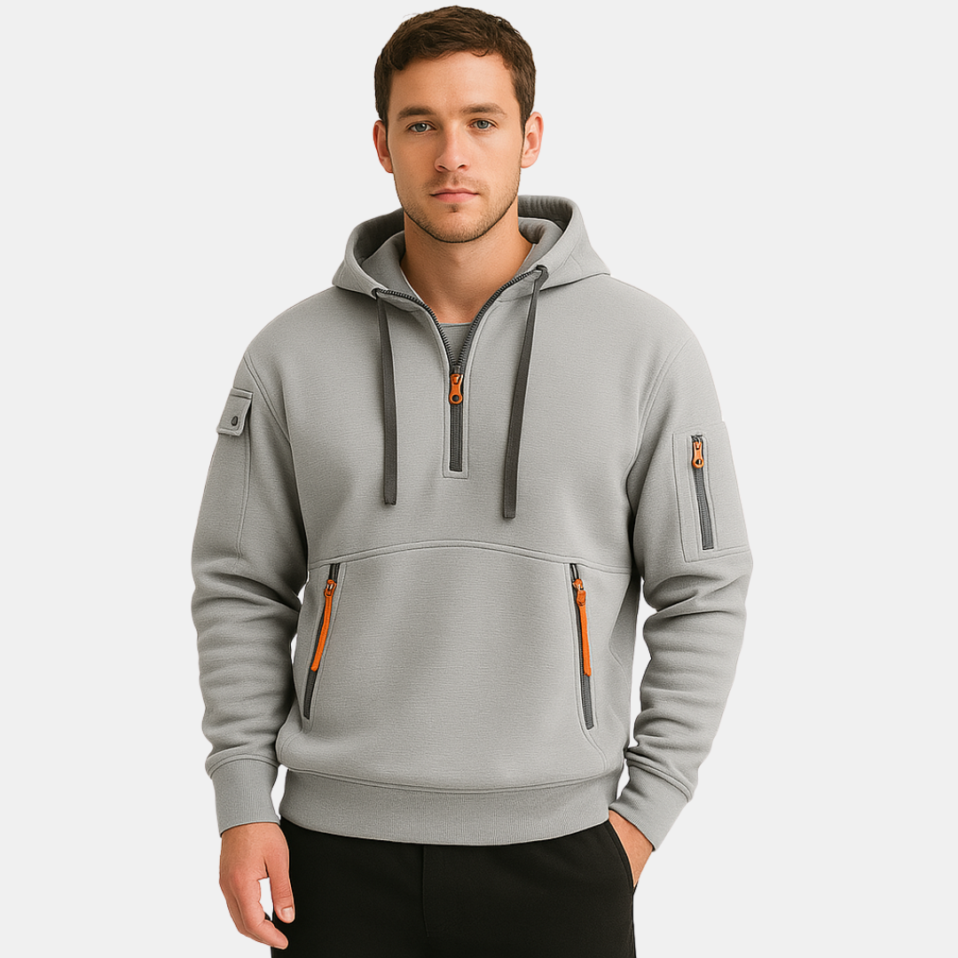 Nigel Men's Hoodie with Zipper Details