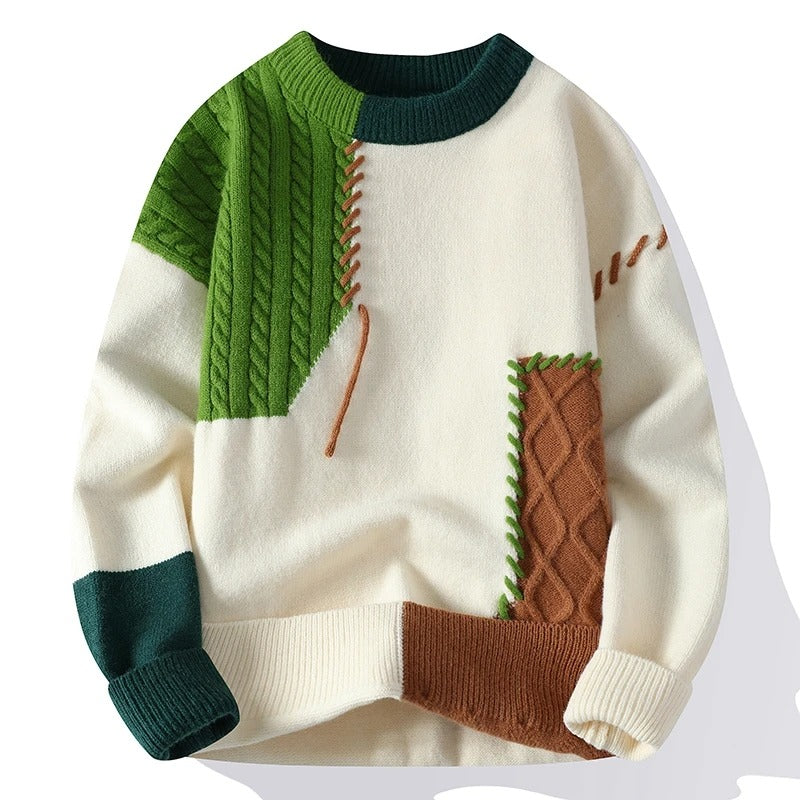 Noah Noah Patchwork Knit Sweater