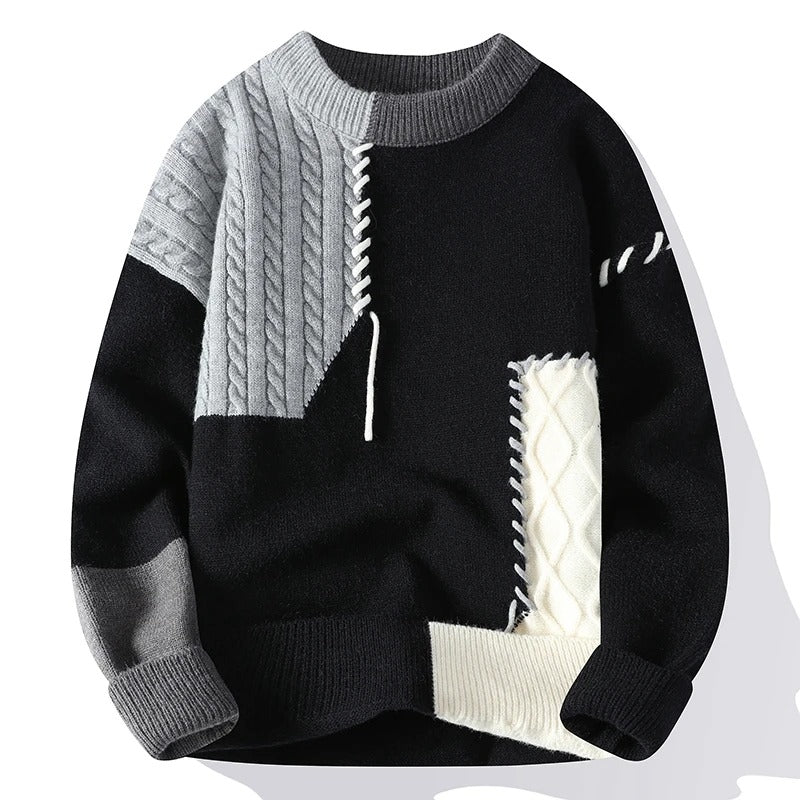 Noah Noah Patchwork Knit Sweater