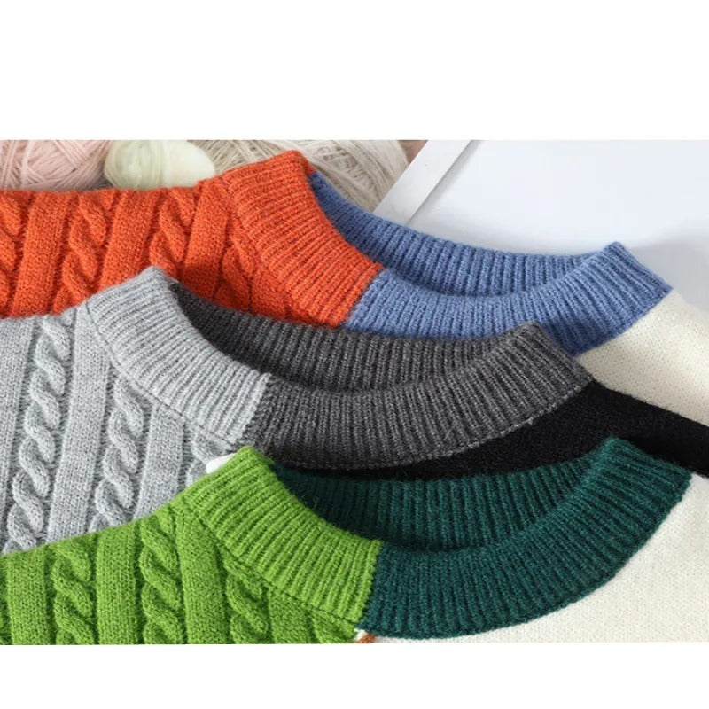 Noah Noah Patchwork Knit Sweater