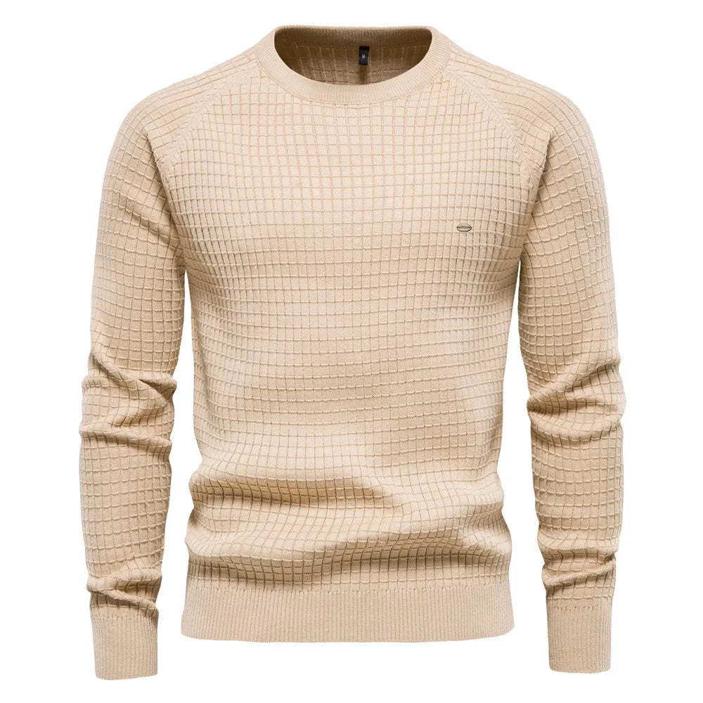 Pieter Men Sweater with Fine Diamond Pattern