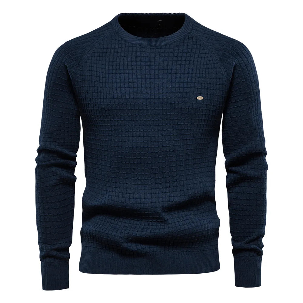 Pieter Men Sweater with Fine Diamond Pattern
