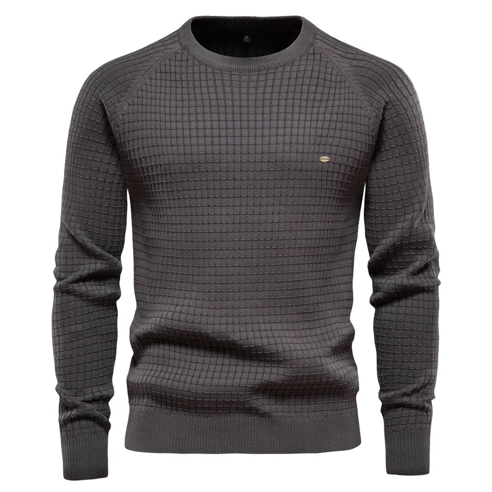 Pieter Men Sweater with Fine Diamond Pattern