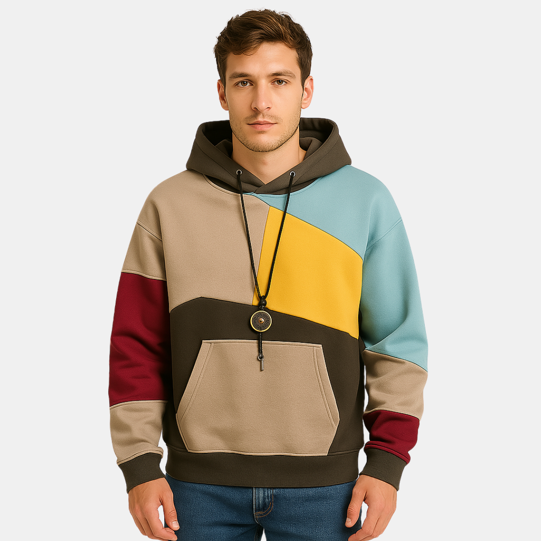 Ralph Men’s Hoodie with Block Design