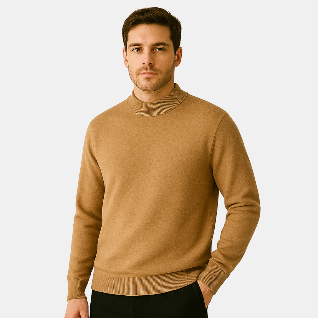 Ralph Stylish Men’s Sweater with Mock Neck