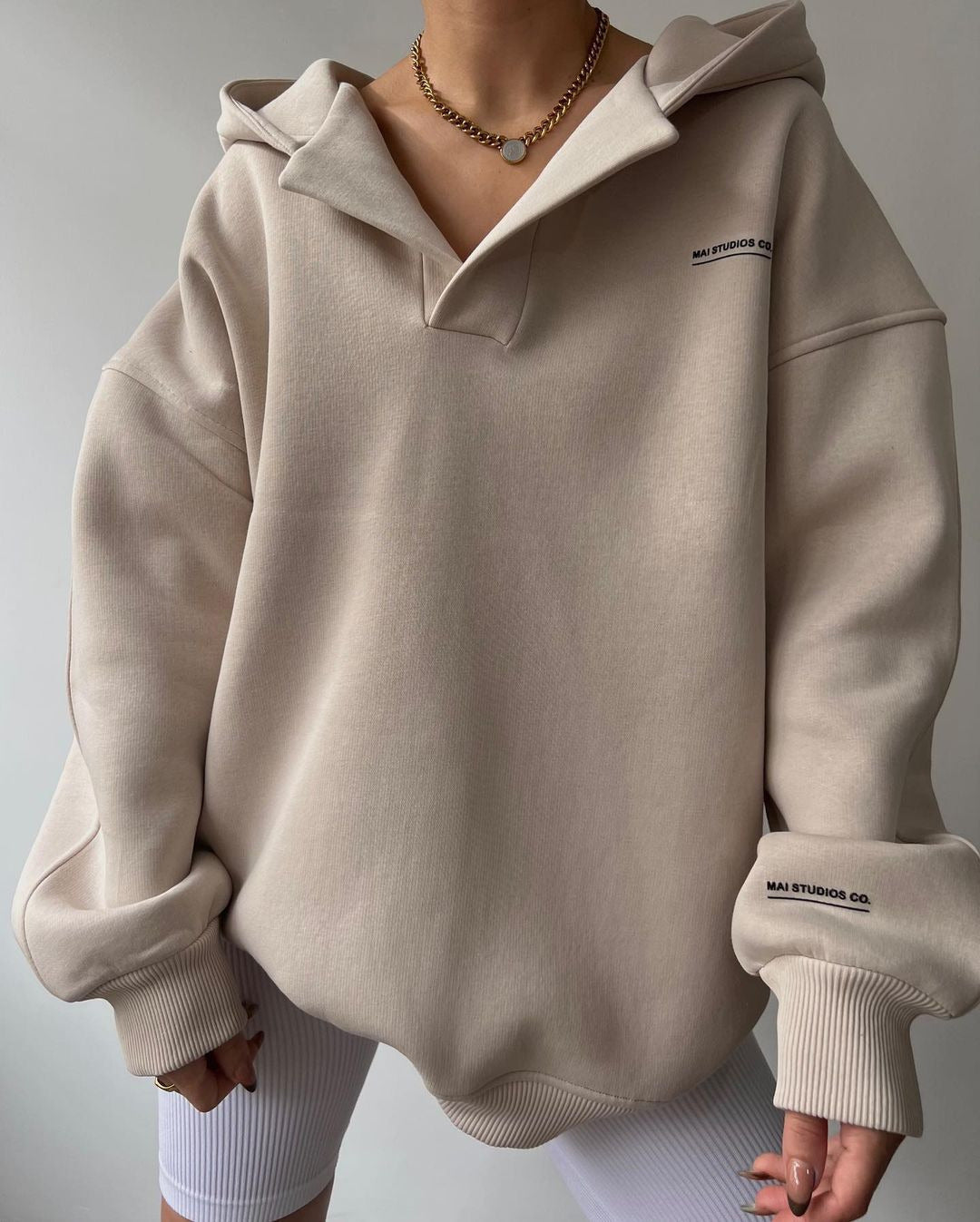 River Women’s Hoodie with Stand Collar