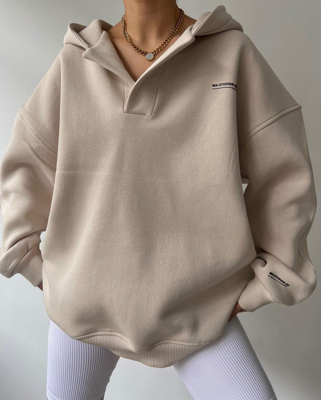 River Women’s Hoodie with Stand Collar