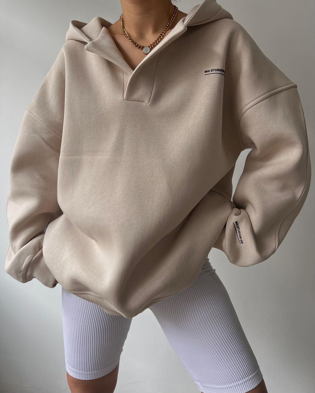 River Women’s Hoodie with Stand Collar