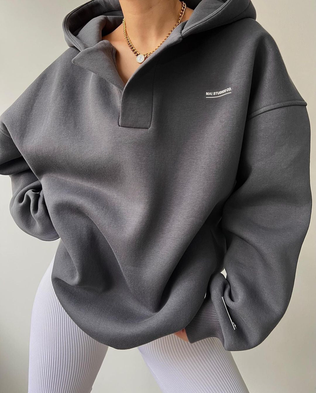 River Women’s Hoodie with Stand Collar