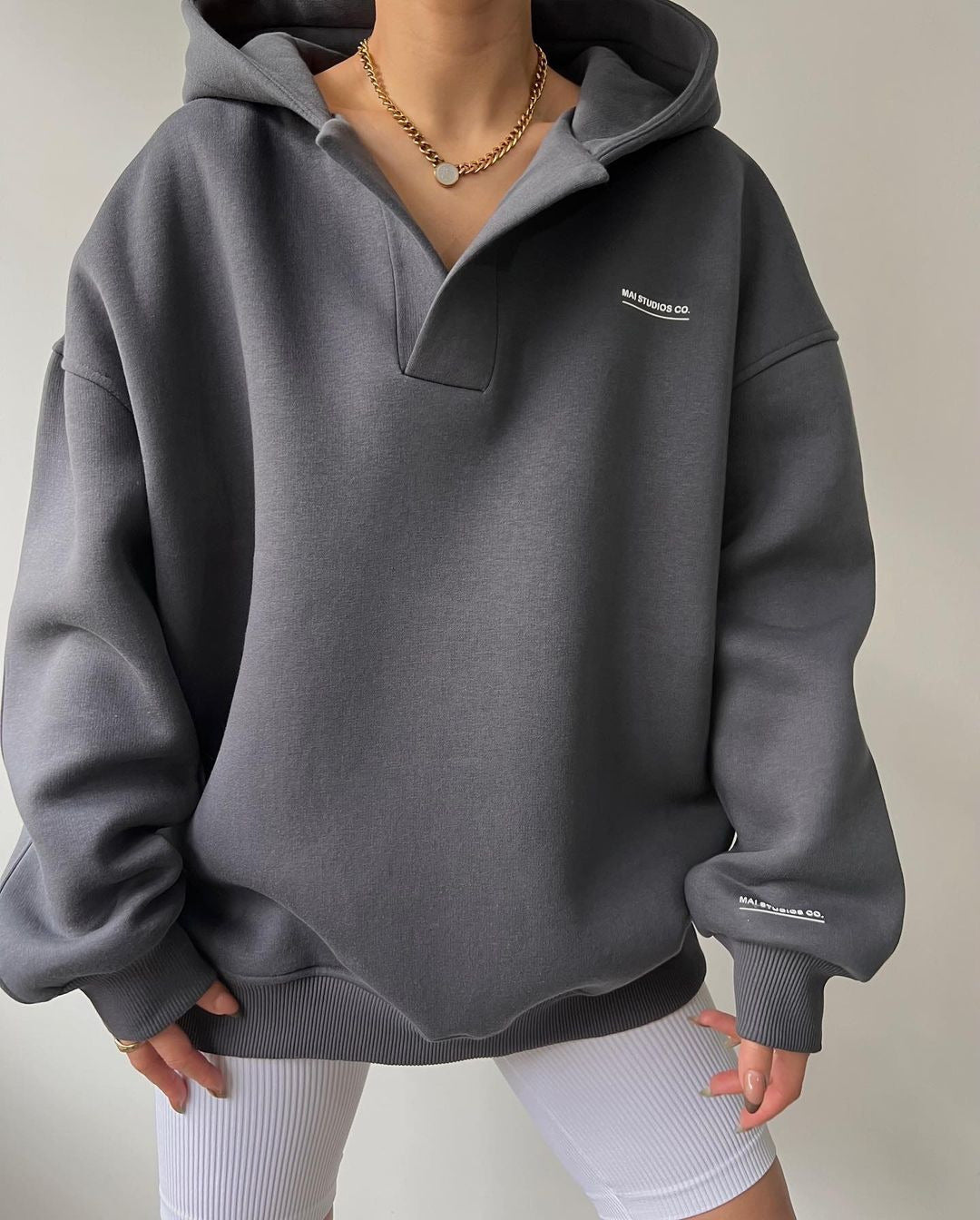 River Women’s Hoodie with Stand Collar