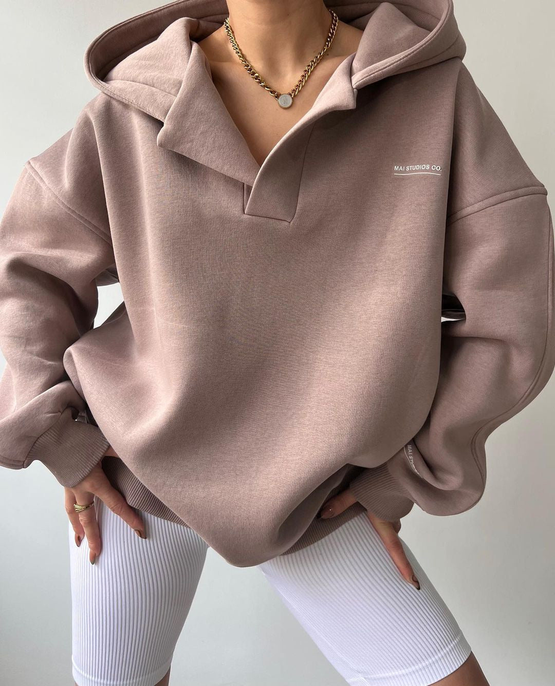 River Women’s Hoodie with Stand Collar