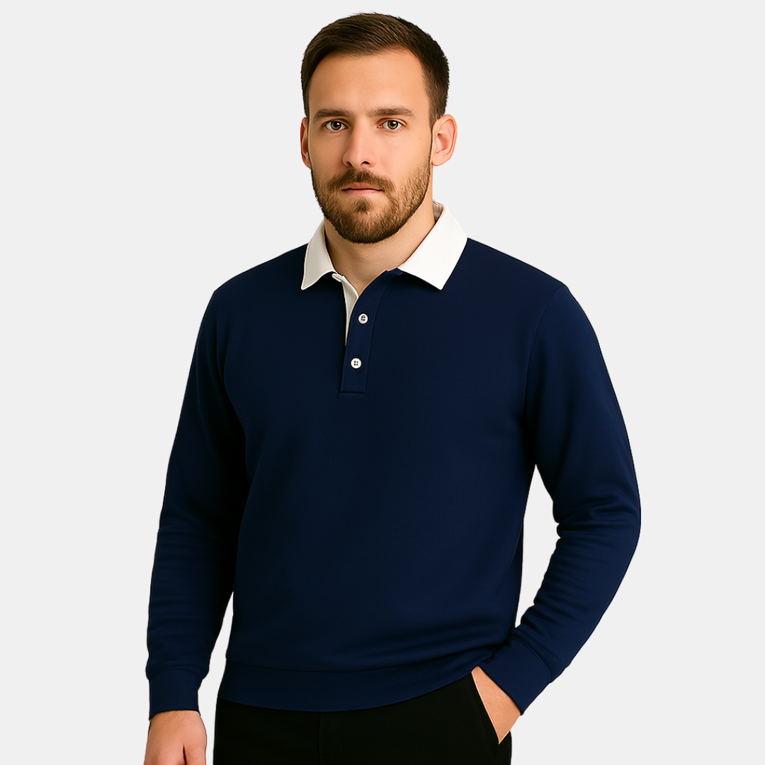 Roberto Long Sleeve Polo Sweatshirt