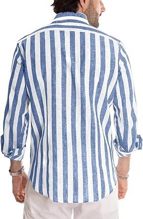 Romeo Striped Button-Up Shirt for Men