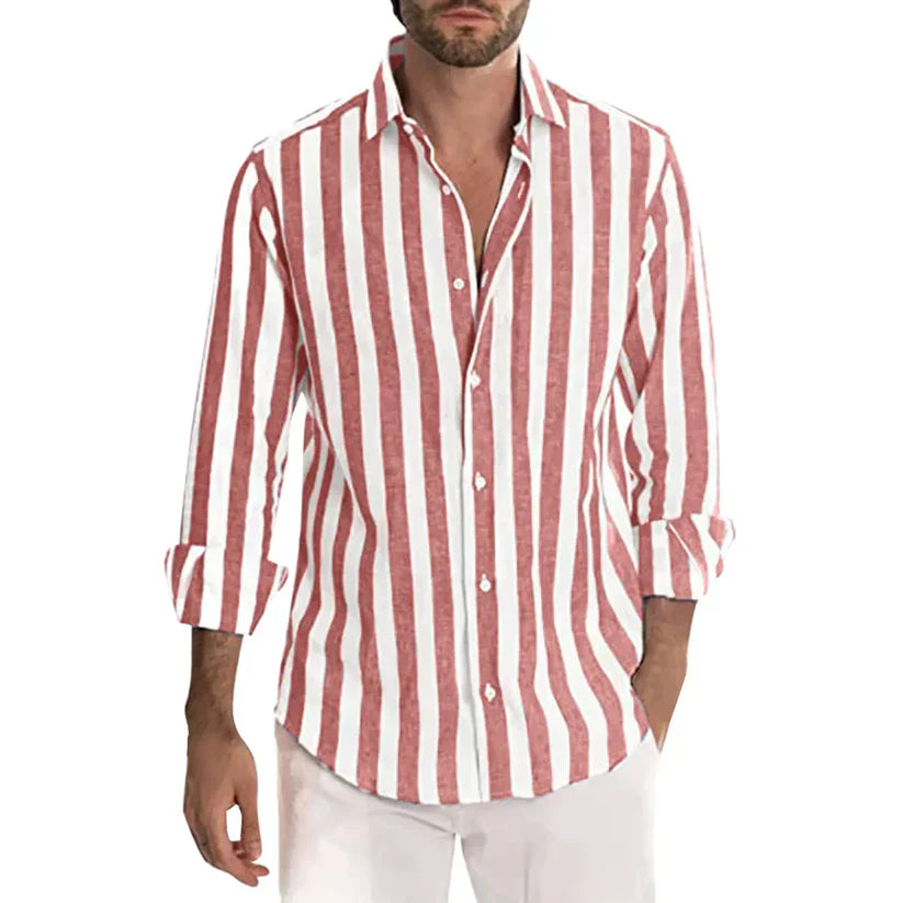 Romeo Striped Button-Up Shirt for Men