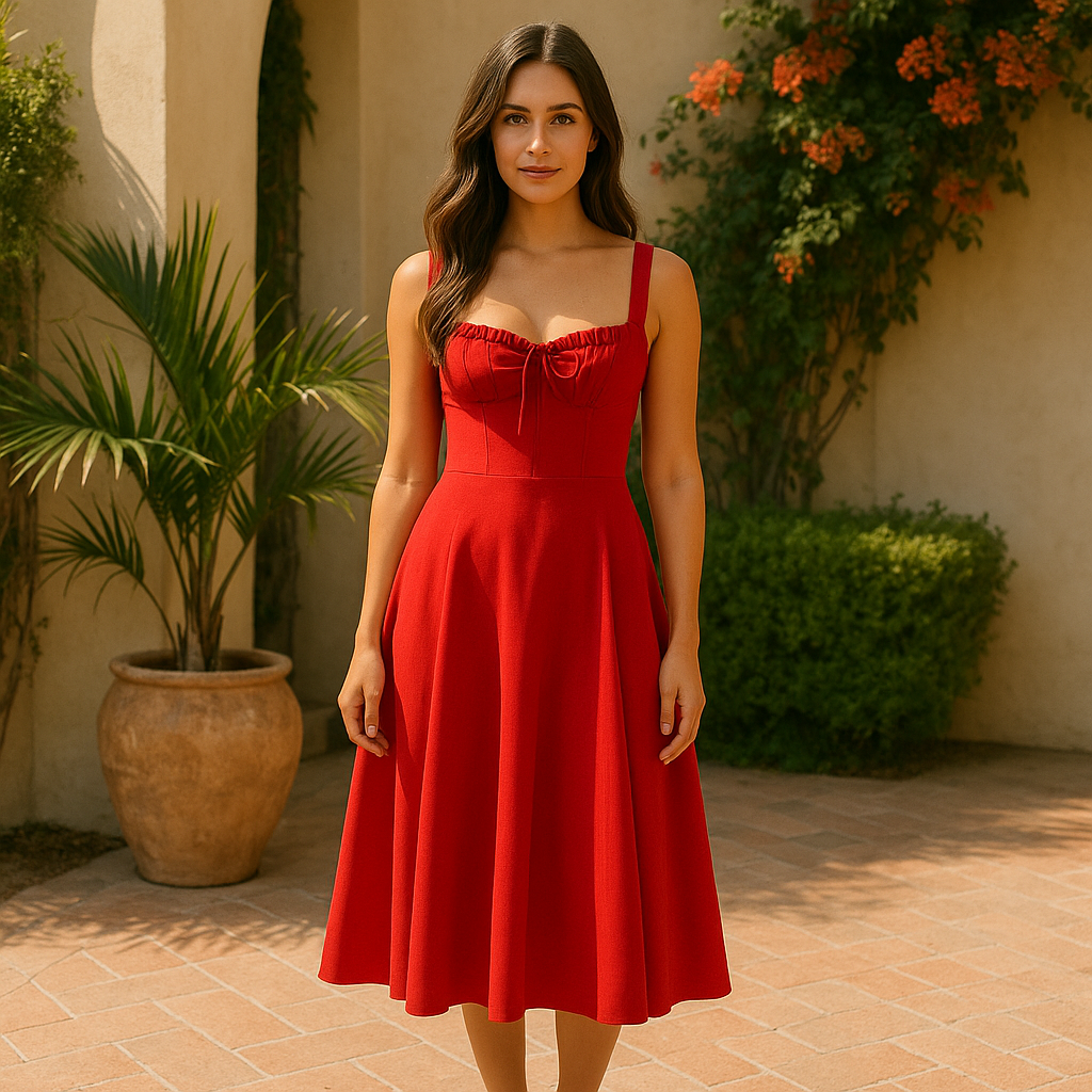 Ruby Corset Midi Dress