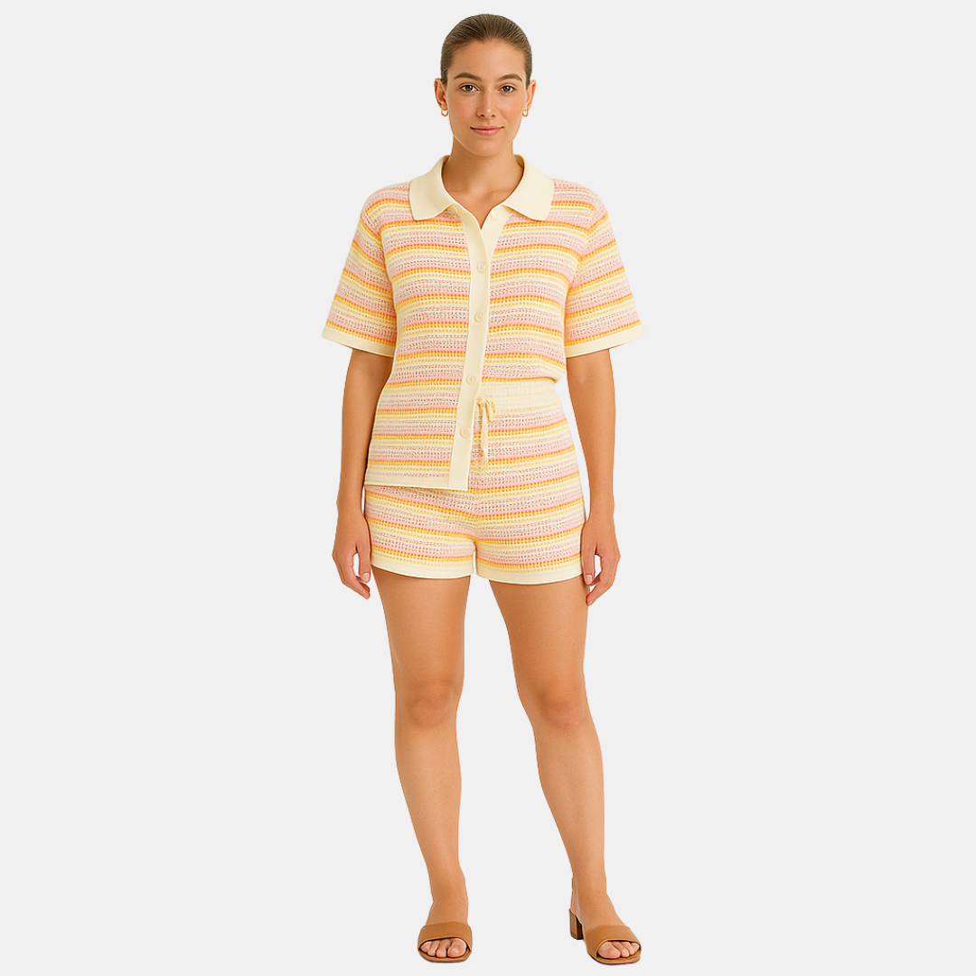 Shelly Striped Two-Piece Set For Women