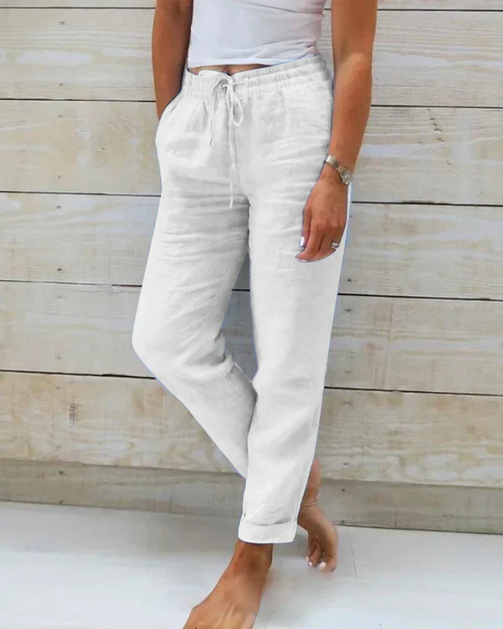Sally Relaxed Fit Trousers with Drawstring Waist