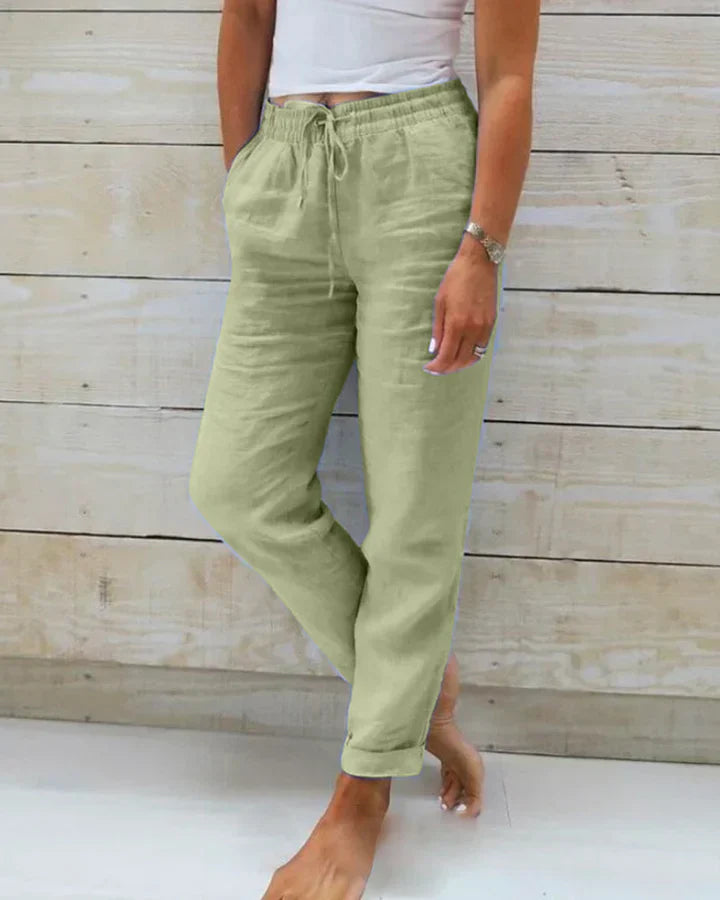 Sally Relaxed Fit Trousers with Drawstring Waist