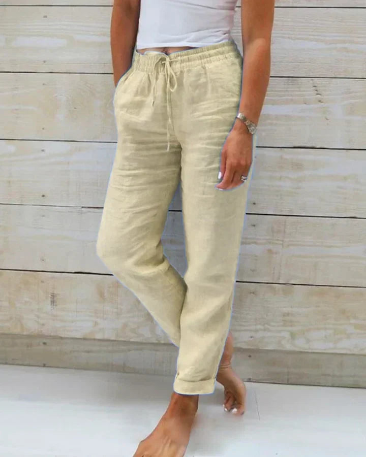 Sally Relaxed Fit Trousers with Drawstring Waist