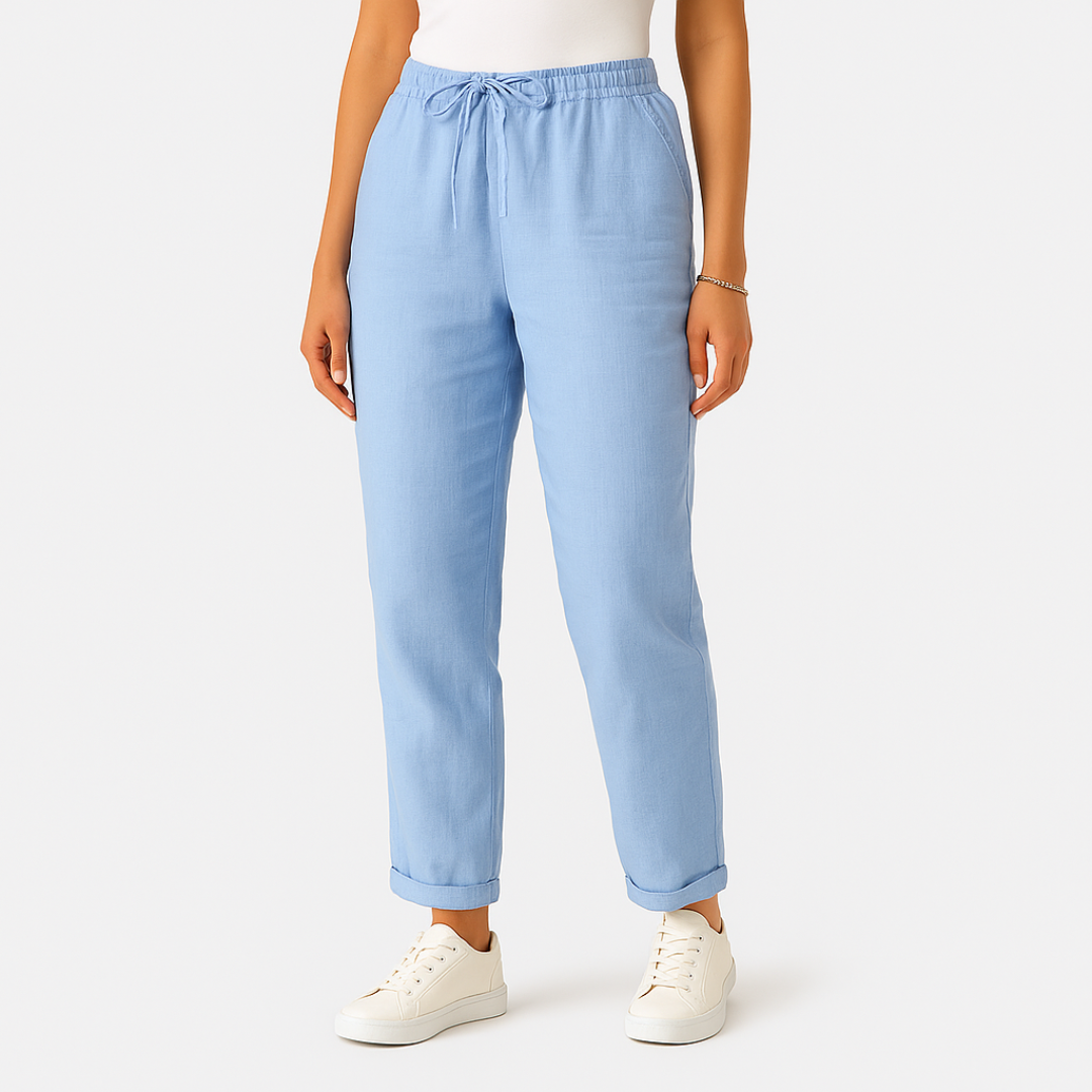 Sally Relaxed Fit Trousers with Drawstring Waist