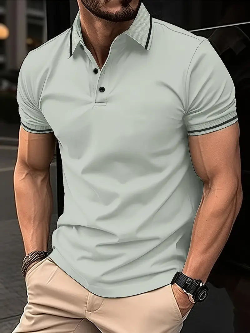 Sjoerd Contrast-Tipped Polo Shirt for Men