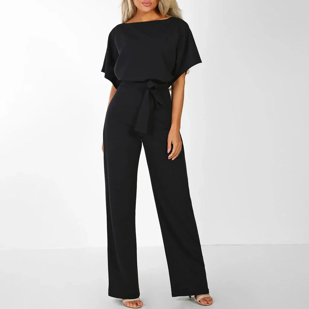 Sophie Minimalist Belted Jumpsuit for Women