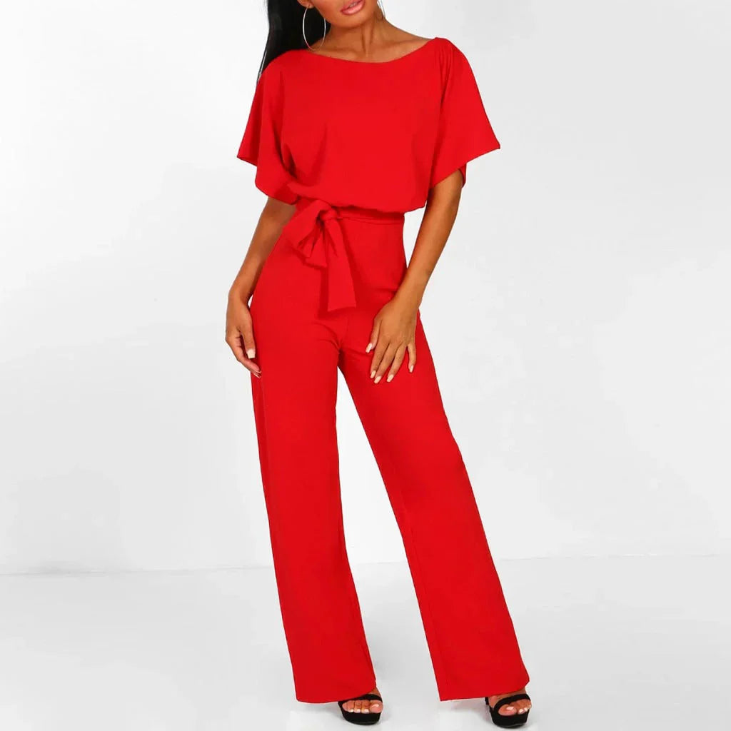 Sophie Minimalist Belted Jumpsuit for Women