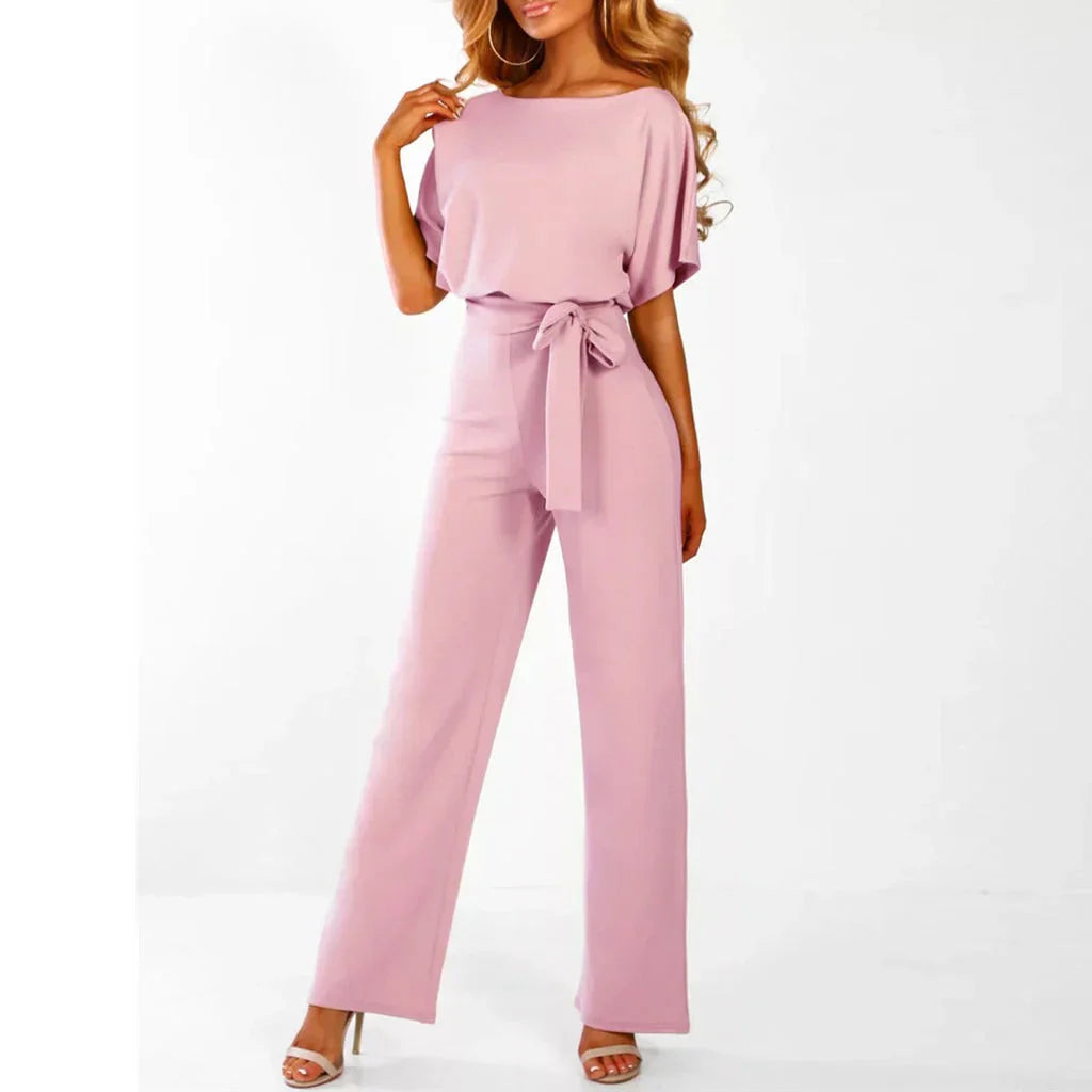 Sophie Minimalist Belted Jumpsuit for Women