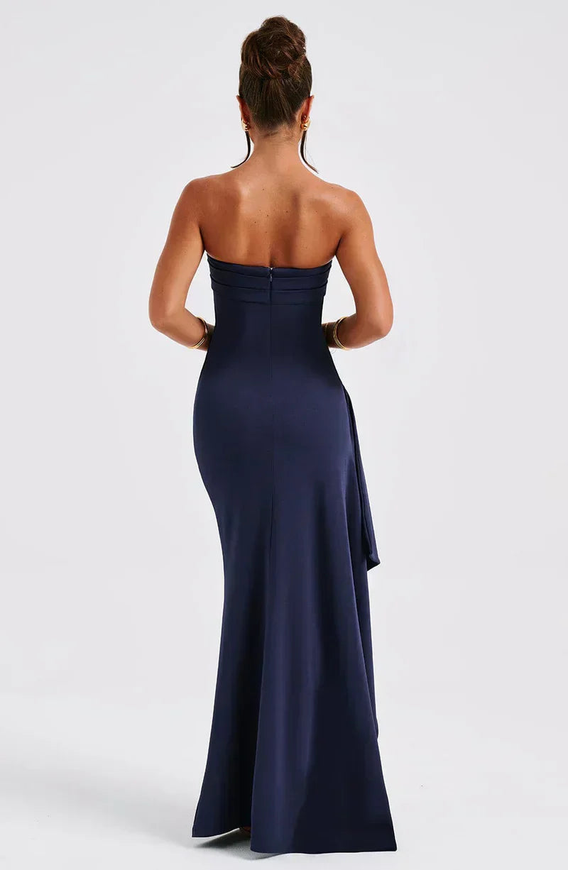 Stacy Strapless Maxi Dress with High Slit