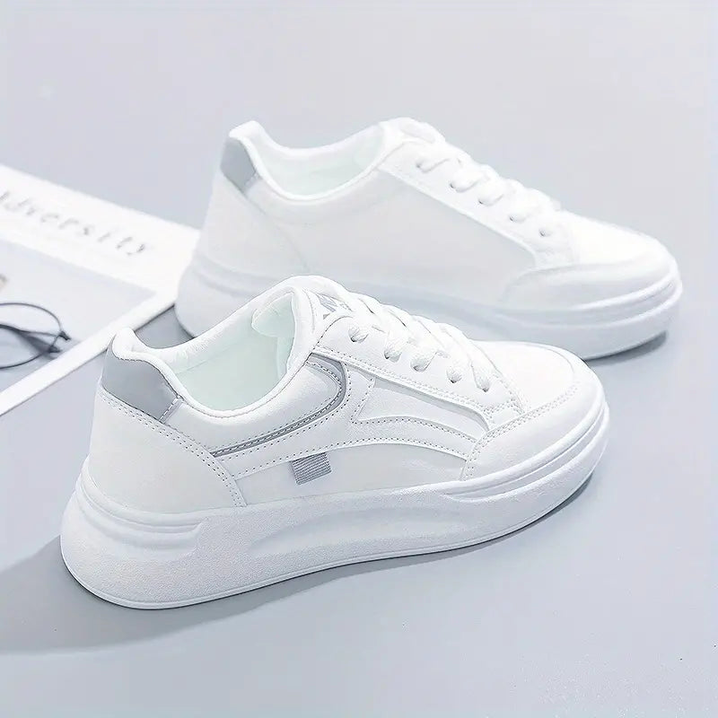 Stephany White Accent Sneakers