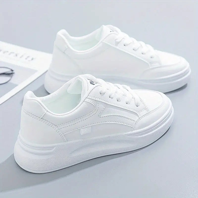Stephany White Accent Sneakers