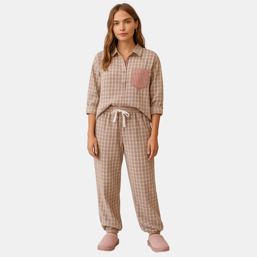 Tania Casual Striped Pyjama Set For Women