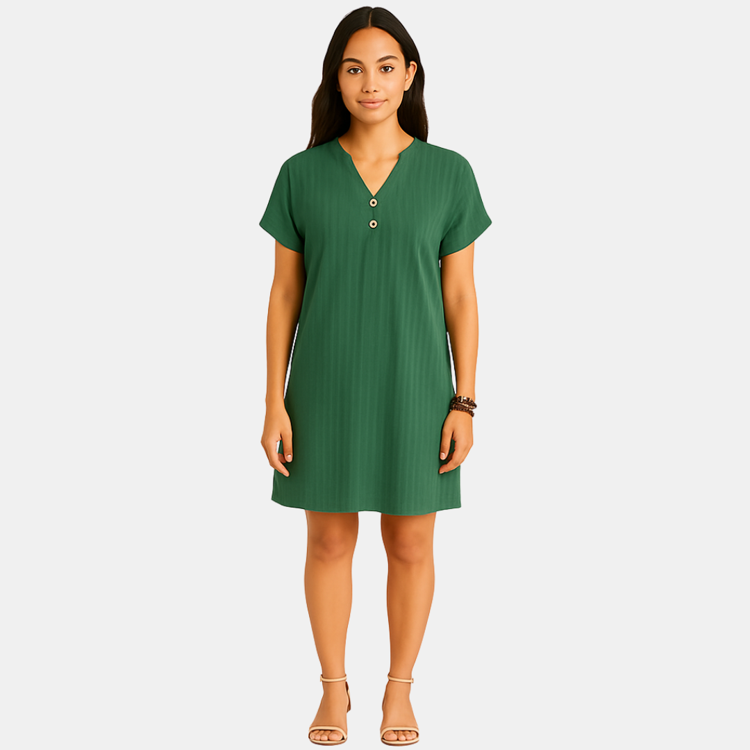 Tiffany V-Neck Tunic Dress for Women