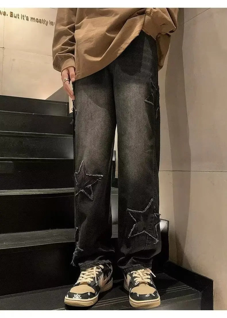 Tyler Straight Fit Star Patch Jeans