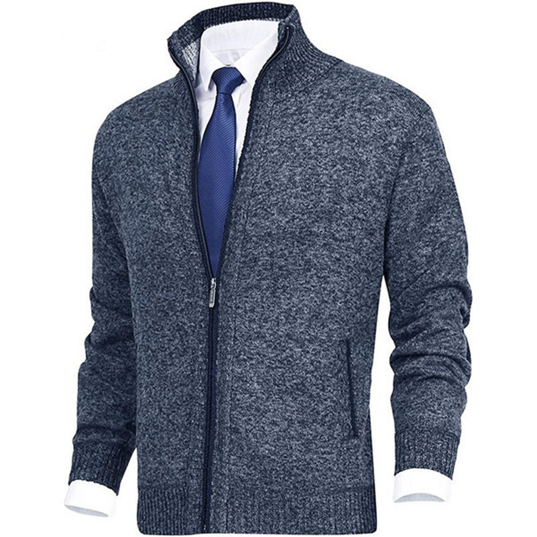 WAYLON KNIT JACKET WITH STAND COLLAR