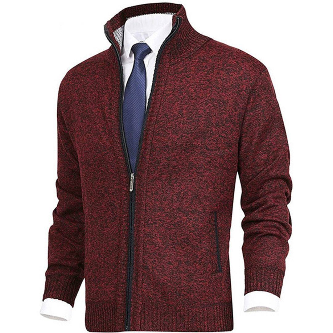 WAYLON KNIT JACKET WITH STAND COLLAR